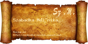 Szabadka Mónika névjegykártya